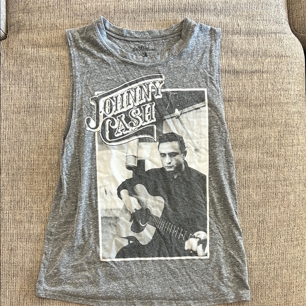 Johnny Cash Gray Muscle Tee